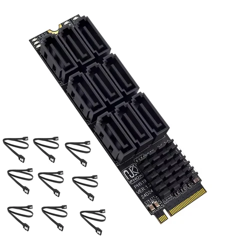 IRhasta адаптер M.2 NVME на 9 портов SATA3.0