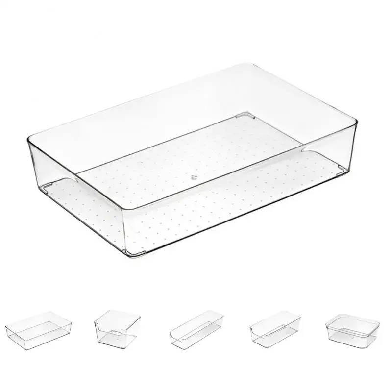 

Storage Box PET Transparent Desktop Home Sundries Drawer Storage Box Can Be Freely Combined Small Objects Cosmetic Storage Box