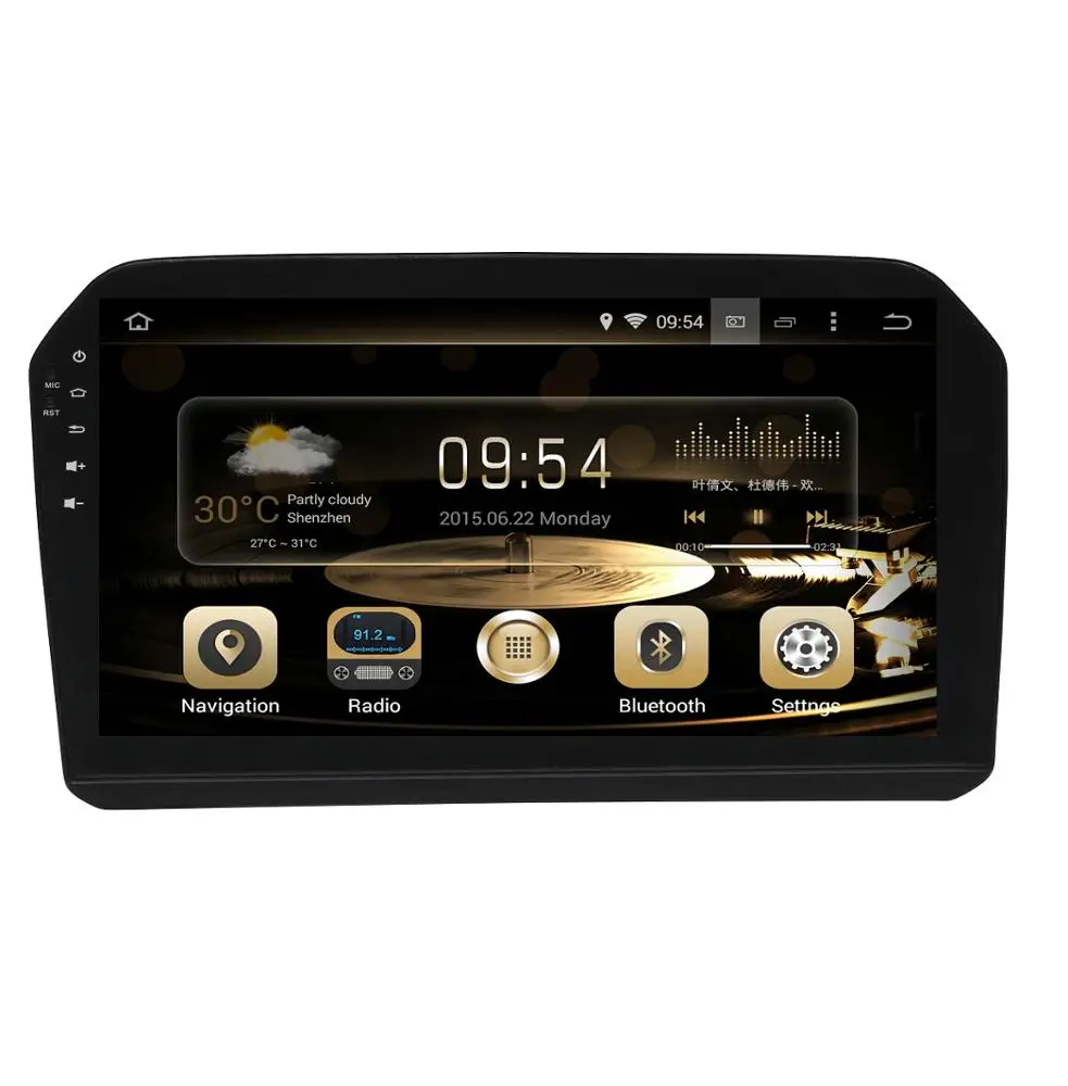 

yunyihongchuan10.1" screen dashboard replacement android 9.0, GPS navigation and CAR DVD PLAYER for VW JETTA 2013-