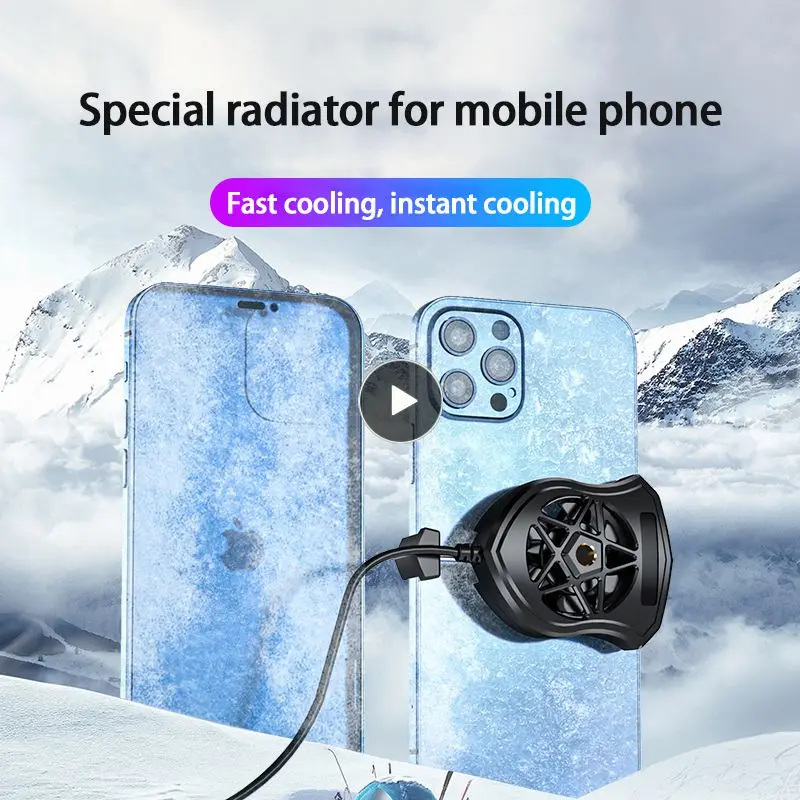 

Intelligent Temperature Control Mobile Phone Radiator Portable For Iphone/ /samsung Snap-on Silent Radiator