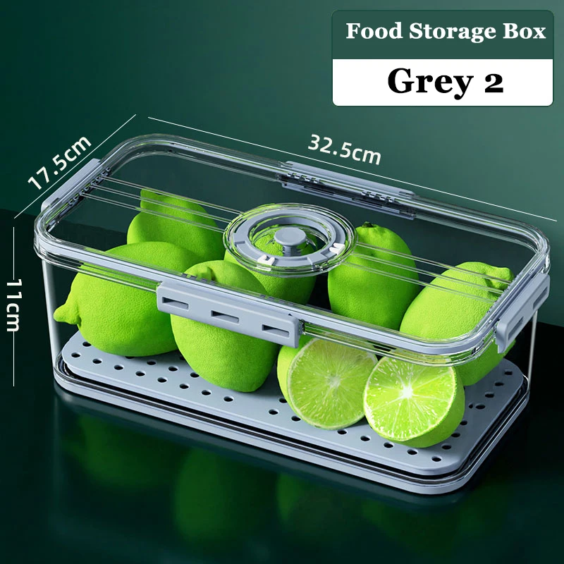 

Refrigerator Food Storage Containers Kitchen Separate Freezer Seal Bin for Vegetable Fruit Meat Fresh Box Organizer