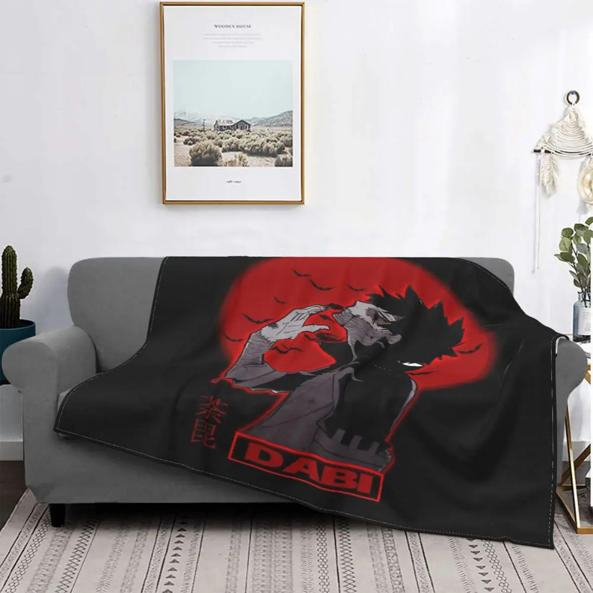 

Dabi Boku No Hero Academia manta colcha cama a cuadros manta de playa cubierta Kawaii manta pickick