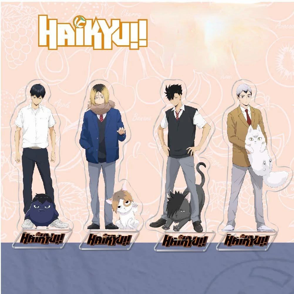 

Anime Haikyuu!! Volleyball Boys Figures Acrylic Stand 15CM Hinata Shoyo Kageyama Tobio Desk Plate Model Action Decor Gifts New