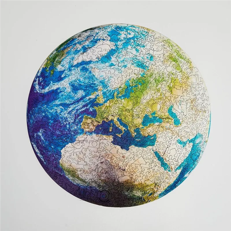 

Puzzles Round Jigsaw Puzzles Earth Moon Palette Intellectual Game For Adults And Kids Puzzle Gift