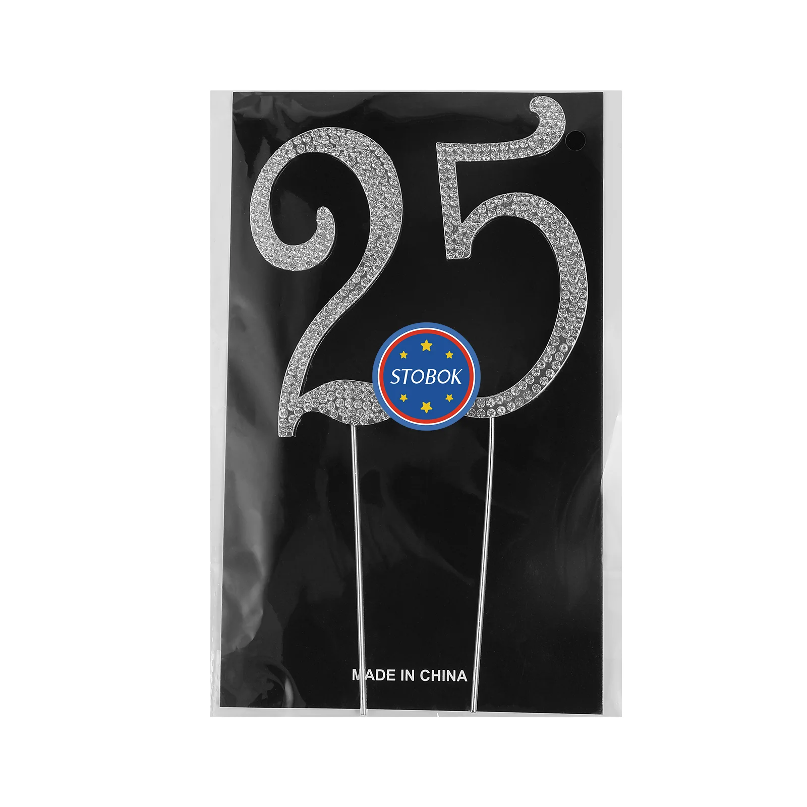 STOBOK Bling 25 топпер для торта вечеринка по случаю дня рождения модное украшение со