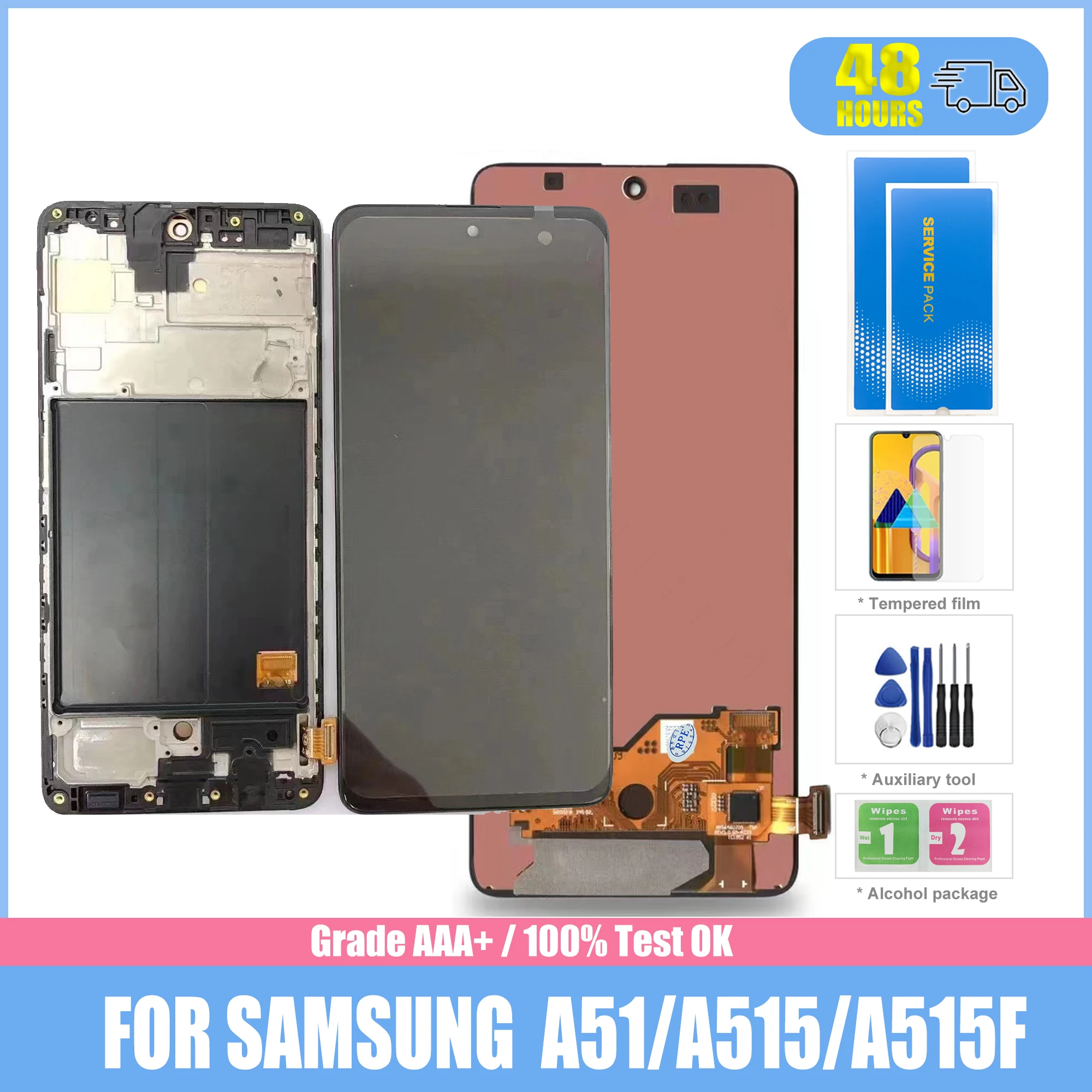 

100% Оригинальный 6,5 ''Super AMOLED дисплей для Samsung Galaxy A51 2020 A515 A515F A515 A515F ЖК сенсорный экран дигитайзер в сборе