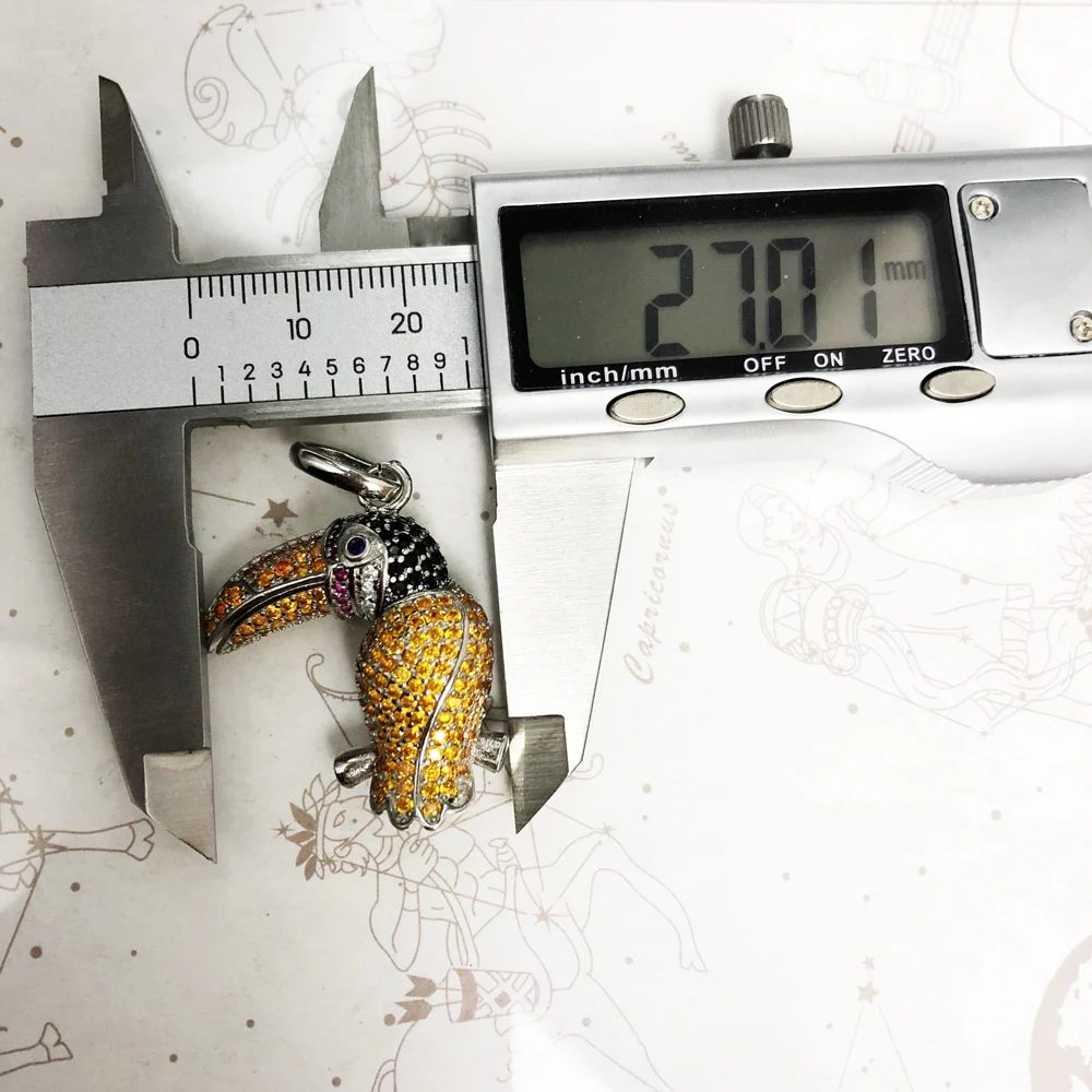 Кулон с разноцветными птицами модное Брендовое ювелирное изделие из