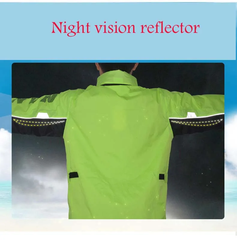 Motorcycle raincoat suit motorbike rain gear include jackets pants outdoor fishing riding impermeable rain jacket cover enlarge