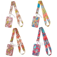 cb1456 rose flower lanyards women neck strap straps ribbons phone buttons id card holder lanyard buttons diy hanging rope