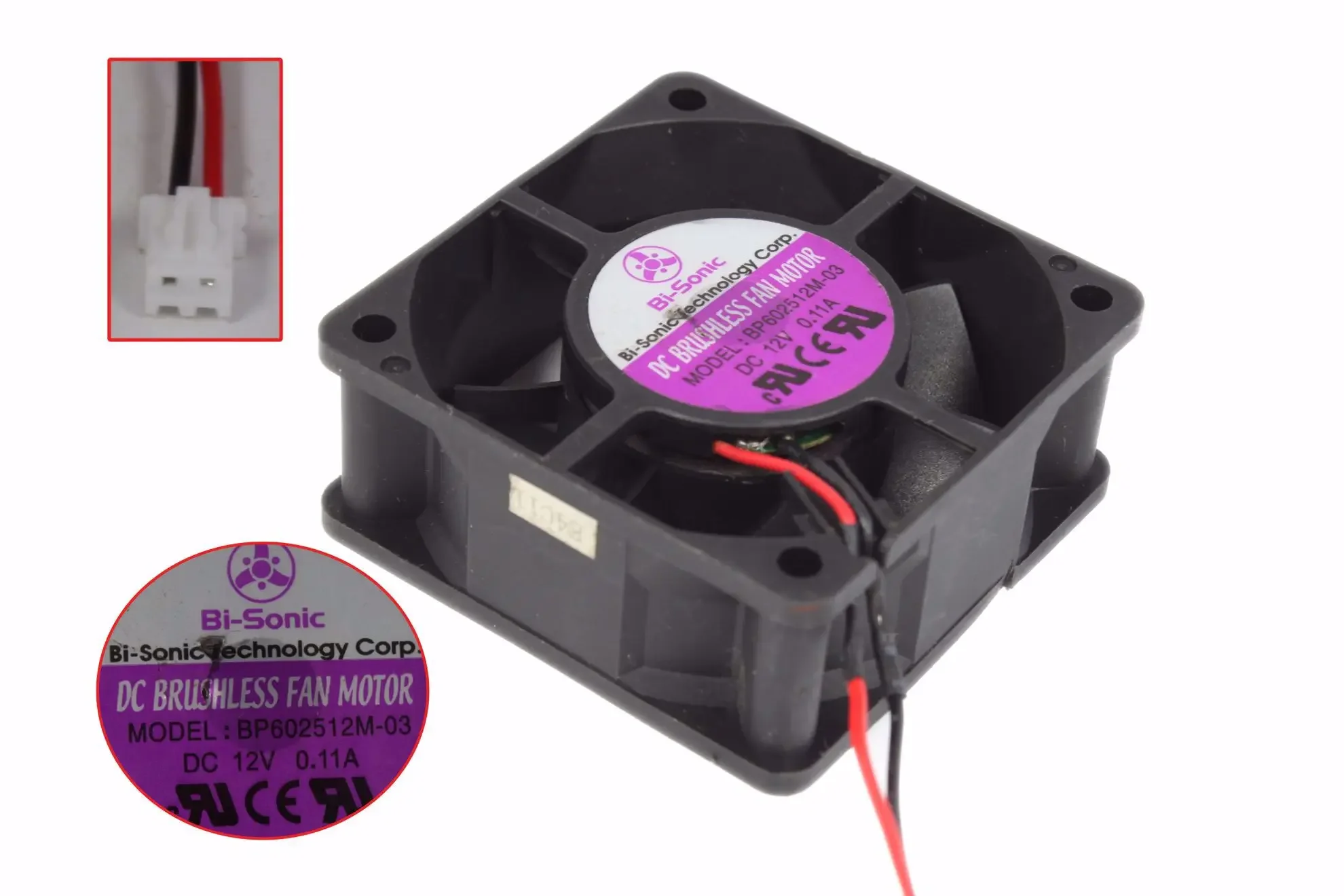 Би-Sonic BP 602512 M-03 DC 12V 0.11A 60x60x25mm 2-проводной охлаждающий вентилятор для сервера