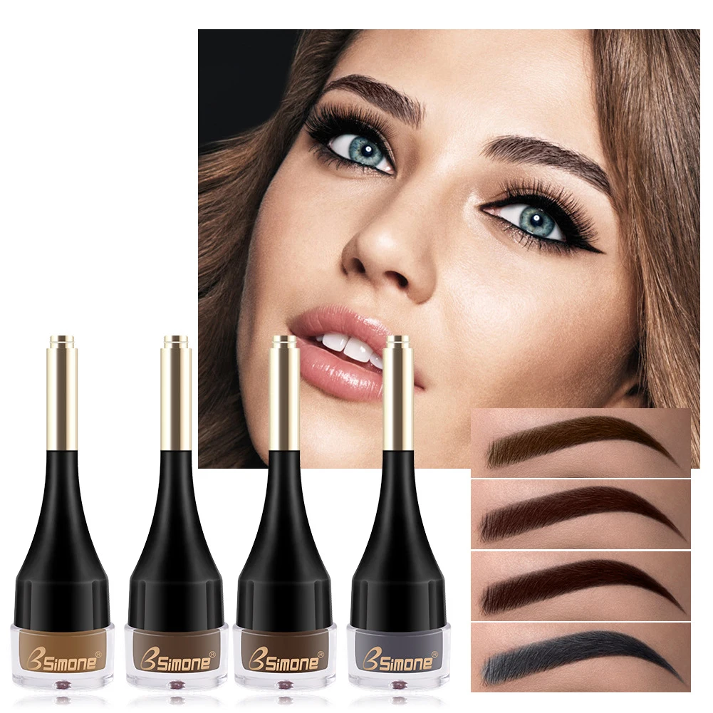 

4 Color Eyebrow Cream Enhancers Long-lasting Waterproof Air-cushion Dye Eye Brows Gel Brown Tinted Liquid Eyebrows Tint Makeup