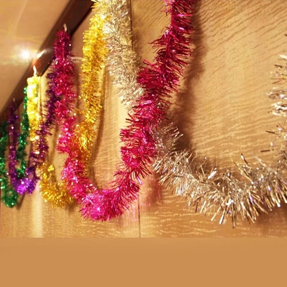 

2m Tinsel Garland Ribbon String Christmas Tree Hanging Ornament Decor Party Hot