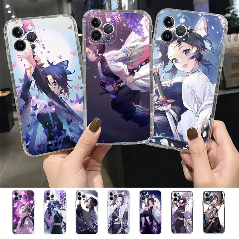 

Anime Demon Slayer Kanao Shinobu Phone Case for iPhone 11 12 13 mini pro XS MAX 8 7 6 6S Plus X 5S SE 2020 XR case