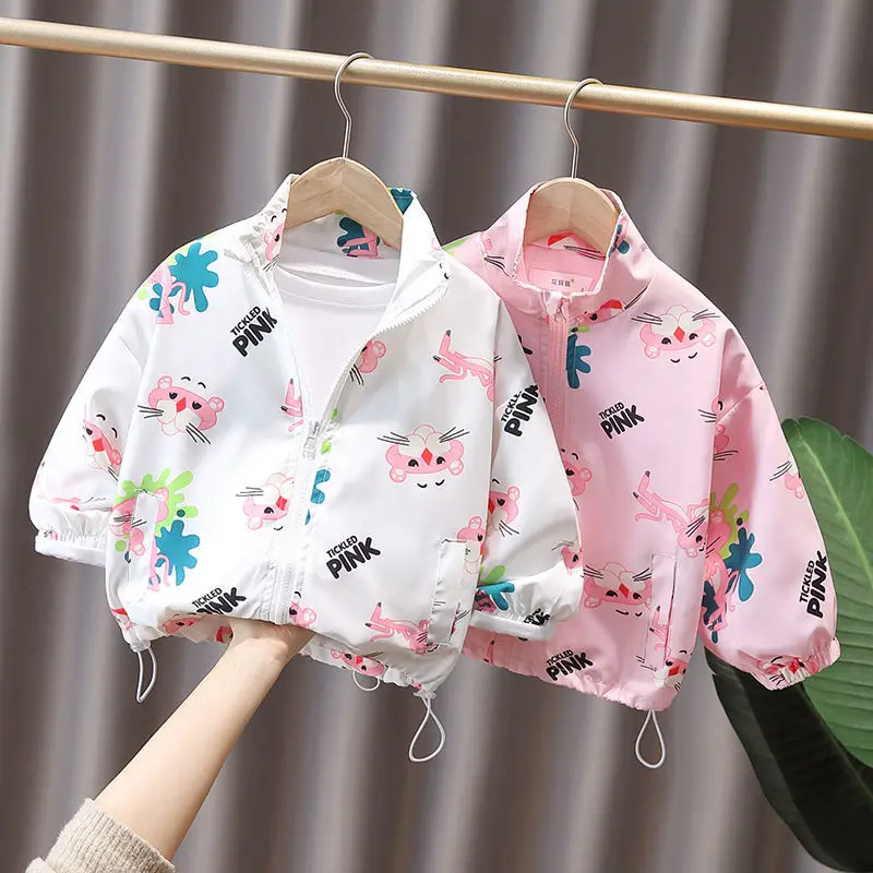 

Новая высококачественная детская одежда, весенняя куртка для девочек, пальто для девочек, ветровка для девочек, осенняя верхняя одежда, роз...