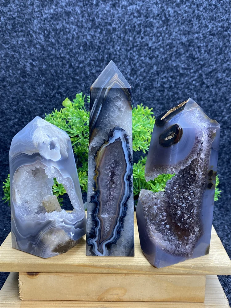 1 шт. натуральный кристалл оникс жеодная палочка обелиск Аура жеода кластер