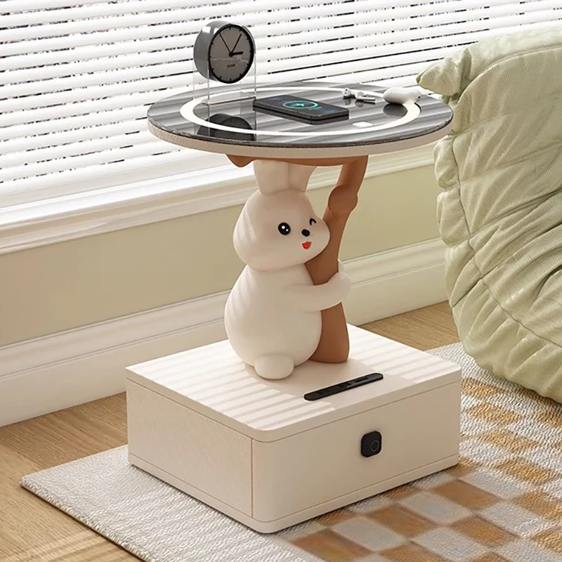 

Luxury Modern Nightstands Nordic White Minimalist Small Storage Kawaii Nightstands Aesthetic Center Nachttisch Bedroom Furniture