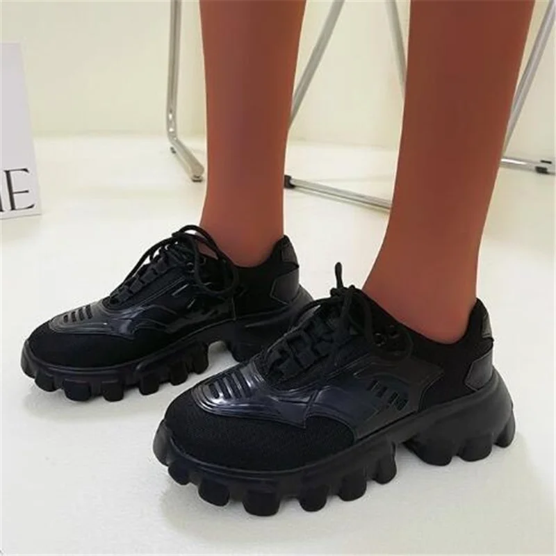 

Autumn Fashion Women Sneakers Breathable Mesh Lace Up Casual Shoes Outdoor Comfortable Platform Women Shoes Zapatos De Mujer