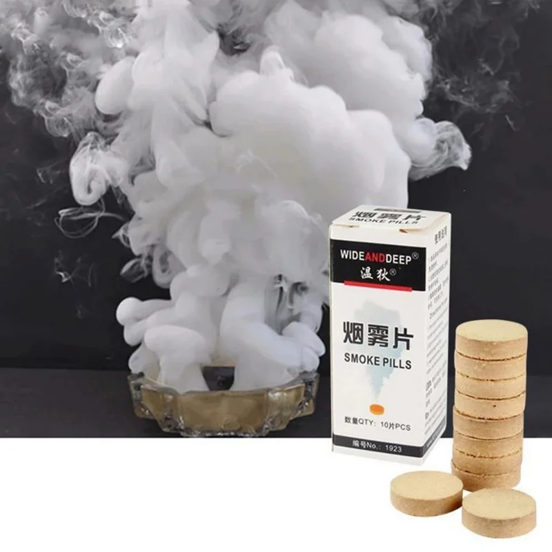 

10pcs White Effect Smoke Pill Smoke Bomb Party Spray Show Stage Photography Aid Prop Halloween Spray-supplies Decoration Tool