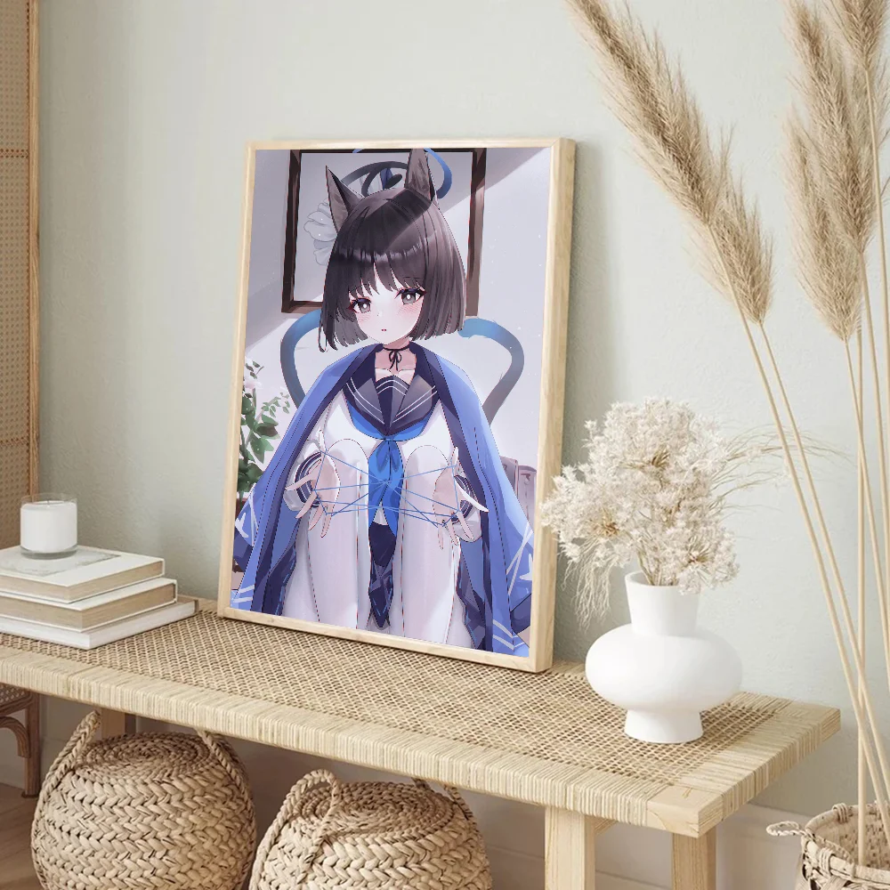Игровой синий архив Kiryuu Kikyou плакат самоклеящаяся искусство кофейный дом бар