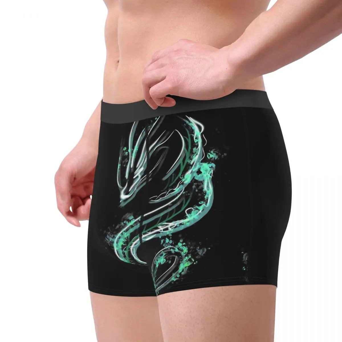 Трусы-боксеры из игры League Of Legends зеленые Акали дракон дышащие трусы мужское