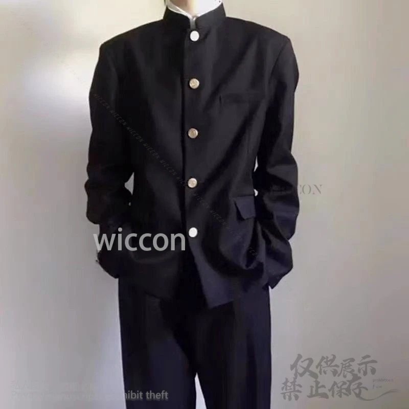 Takasugi Shinsuke New Anime GinpachiSensei Cosplay Costume DK School Black Uniform Gintamo Wig Adult Man Haloween Christmas Suit