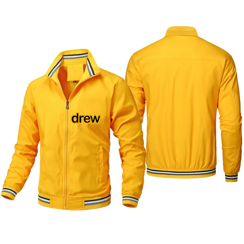 

Drew Autumn and Winter Men's Stand Collar Casual Zipper Jacket Outdoor Sports Coat Windbreaker Jacket for Men