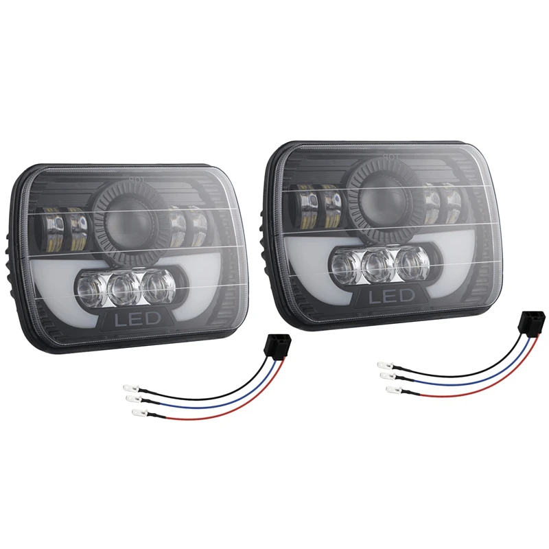 

2X 7X6 5X7 120W Car Led Headlight Hi/Lo Beam For Chevy Express Cargo Van 1500 2500 3500