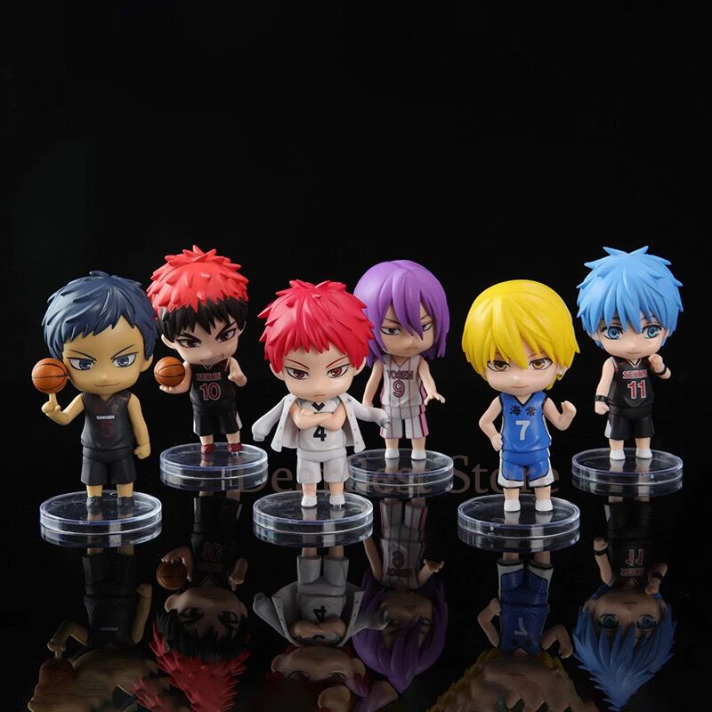 

6pcs/lot Kuroko's Basketball Anime Figure Kuroko Tetsuya Action Figure Aomine Daiki Kise Ryota Kagami Taiga Figurine Model Toys