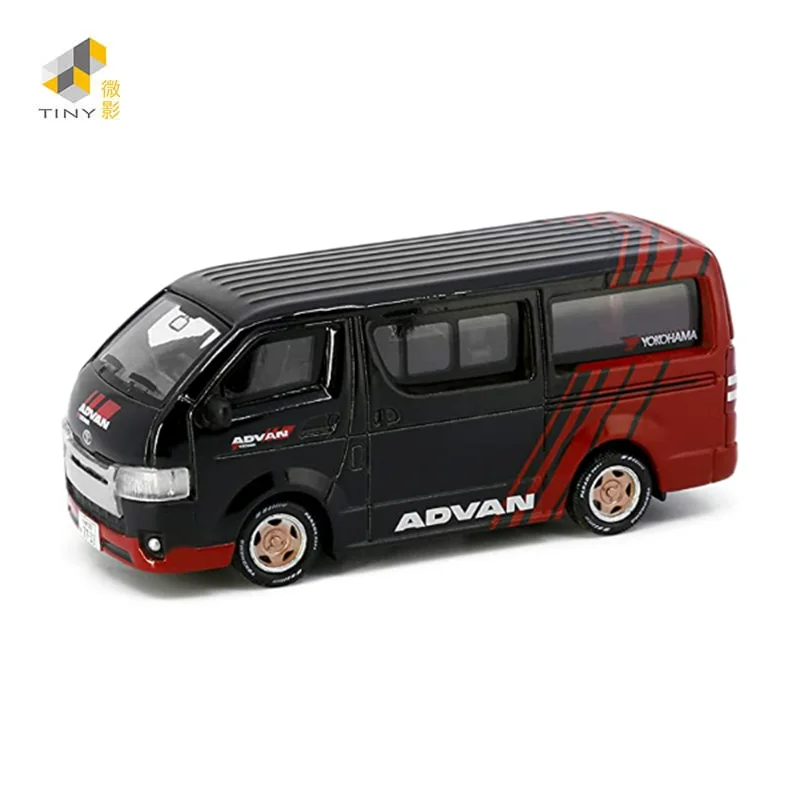 

Tiny 1:64 Hiace Advan Truck NO.2 Alloy Simulation Model Car