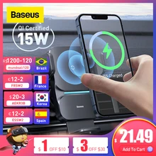 Baseus Automatic Alignment Car Phone Holder Wireless Charger For Samsung iPhone Xiaomi Phone Holder Car Holder Air Vent Holder