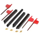 4 внешних держателя токарного инструмента S10K-SDUCR07 + SDJCR1010H07 + SDJCL1010H07 + SDNCN1010H07 + 4 втулки DCMT070204