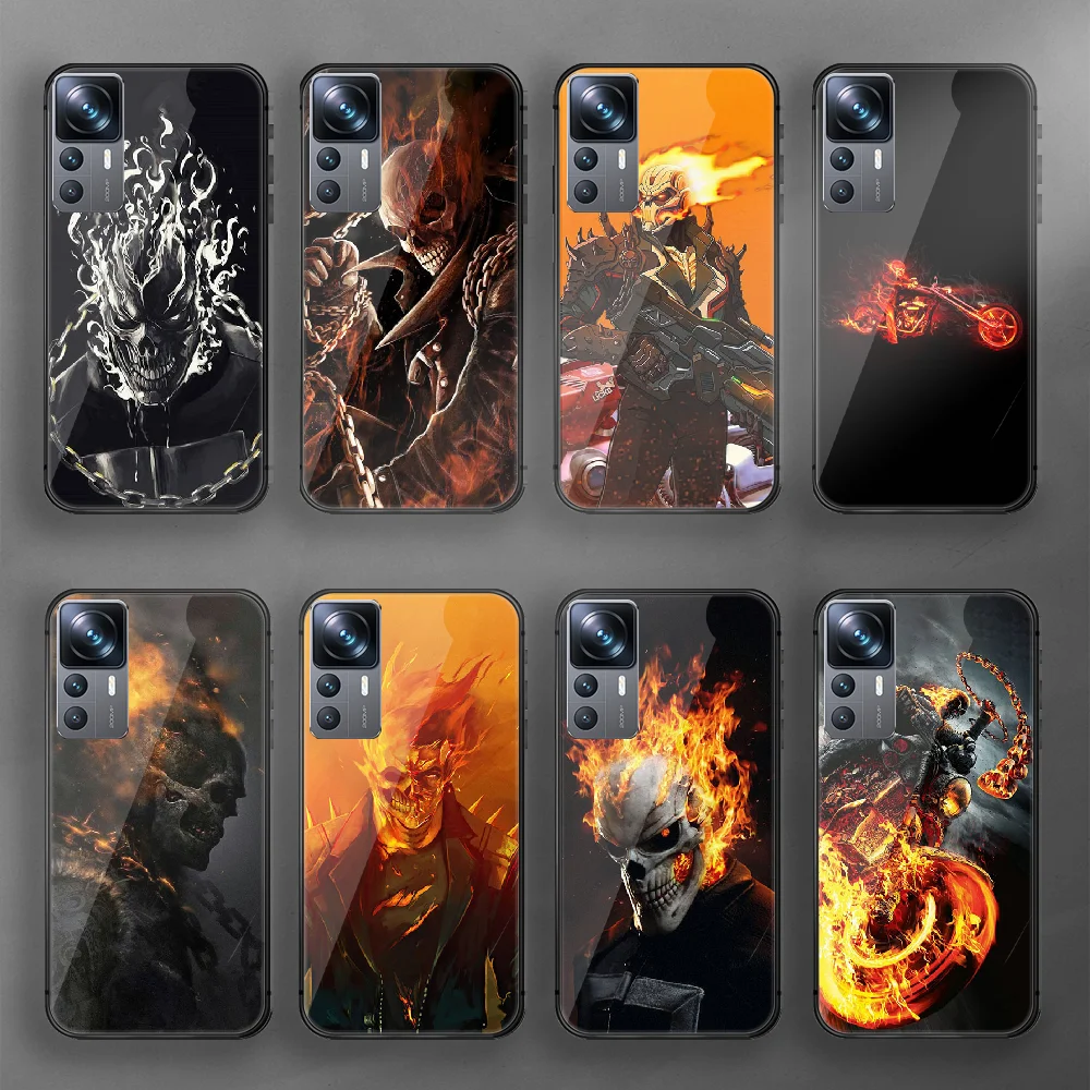 

Ghost Movie Skull Riders Tempered Glass Phone Case Cover For Xiaomi Mi Poco X F 11 12 13 T 3 4 GT Pro Lite Ultra 5G
