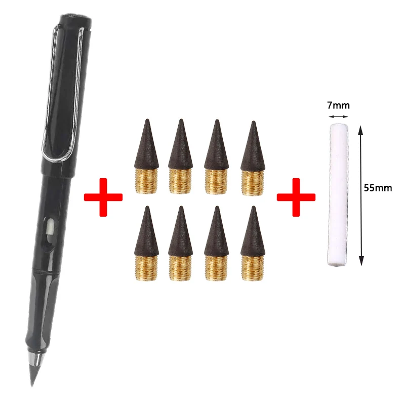 

10 Pcs/Set Eternal Pencil Unlimited Writing No Ink Pen Art Sketch pen Gifts kawaii pen school supplies set stationery