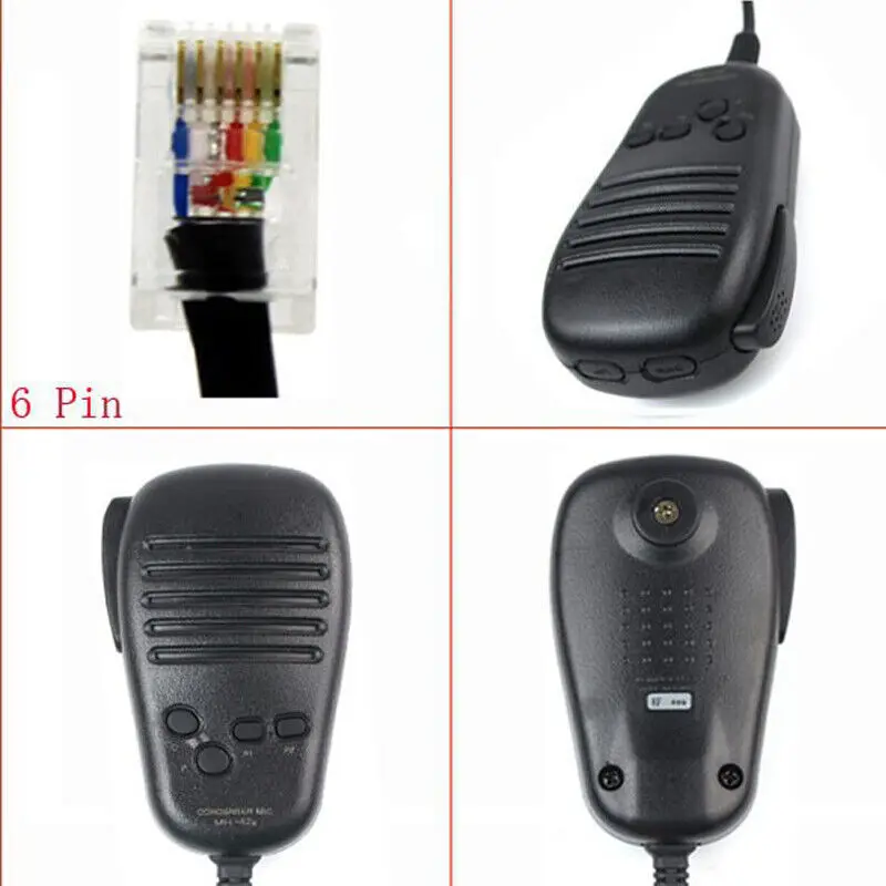 2 шт. новый MH-42B6JS 6-контактный ручной динамик PTT с микрофоном для радио рации Yaesu