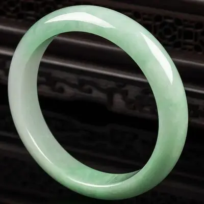 

Ювелирные изделия zheru, браслет из натурального нефрита Мьянмы 54 мм-62 мм светильник-зеленый браслет, браслет принцессы, ювелирные изделия, бр...