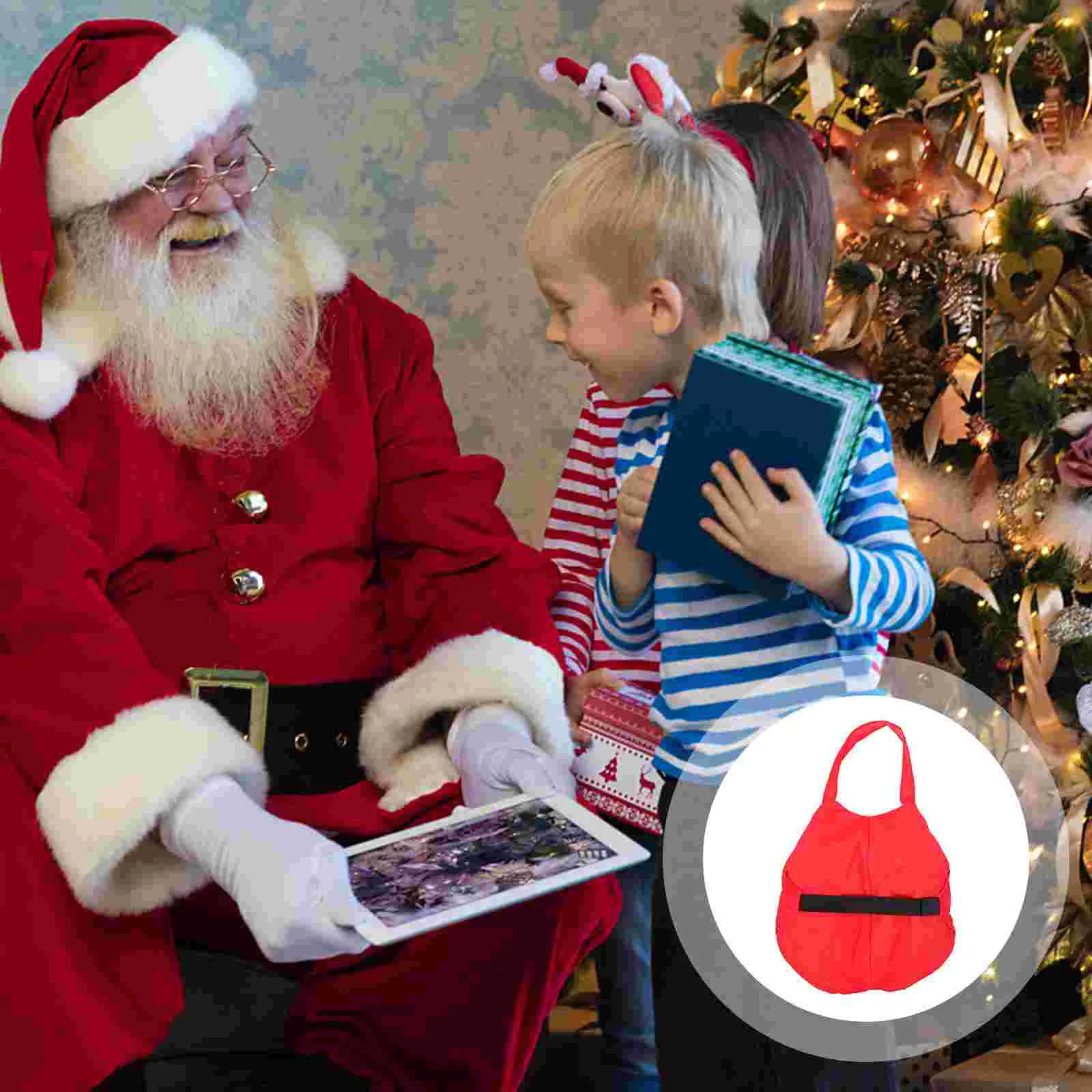 Рождественский реквизит костюм для вечеринки одежда девочек Санта-Клаус набивка