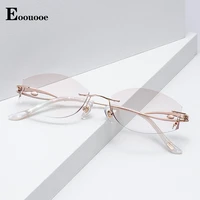 oculos feminino rimless glasses vintage titanium optical single vision lens okulary korekcyjne damskie eyewear