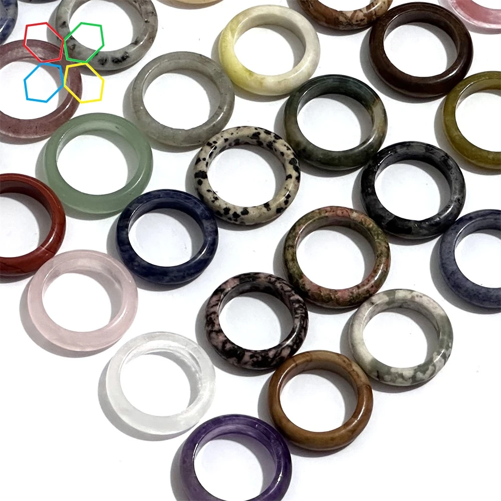 Кольца унисекс из натурального камня диаметром 17/18/19/20 6 мм