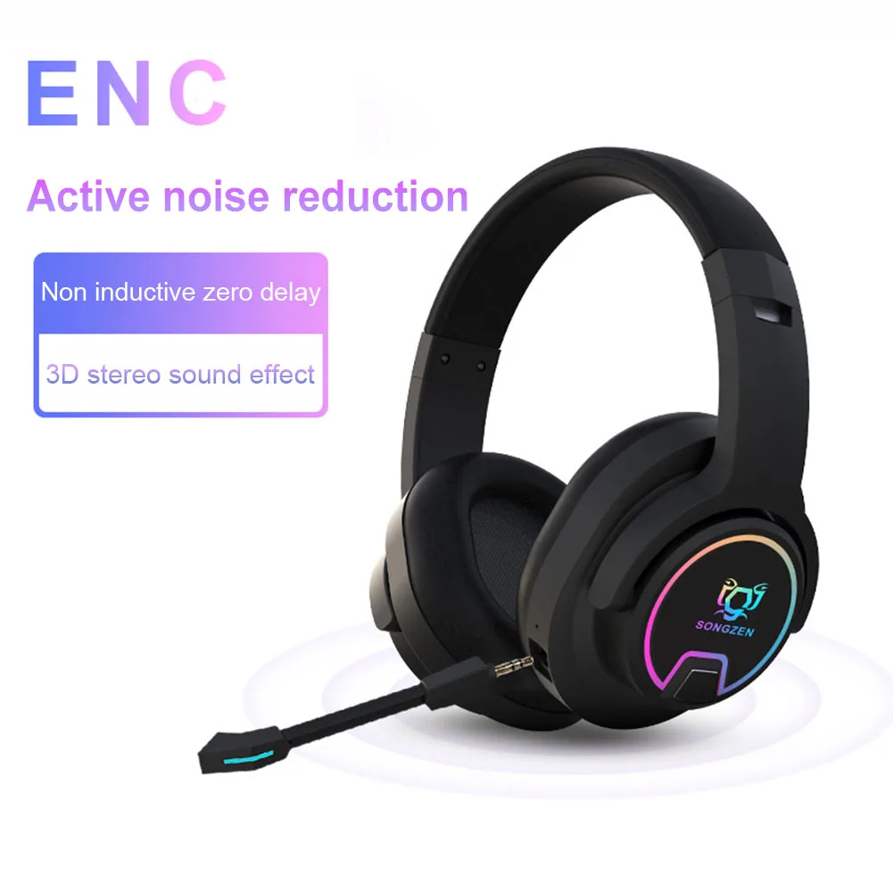 

Bluetooth-наушники со светодиодной подсветкой, активное шумоподавление