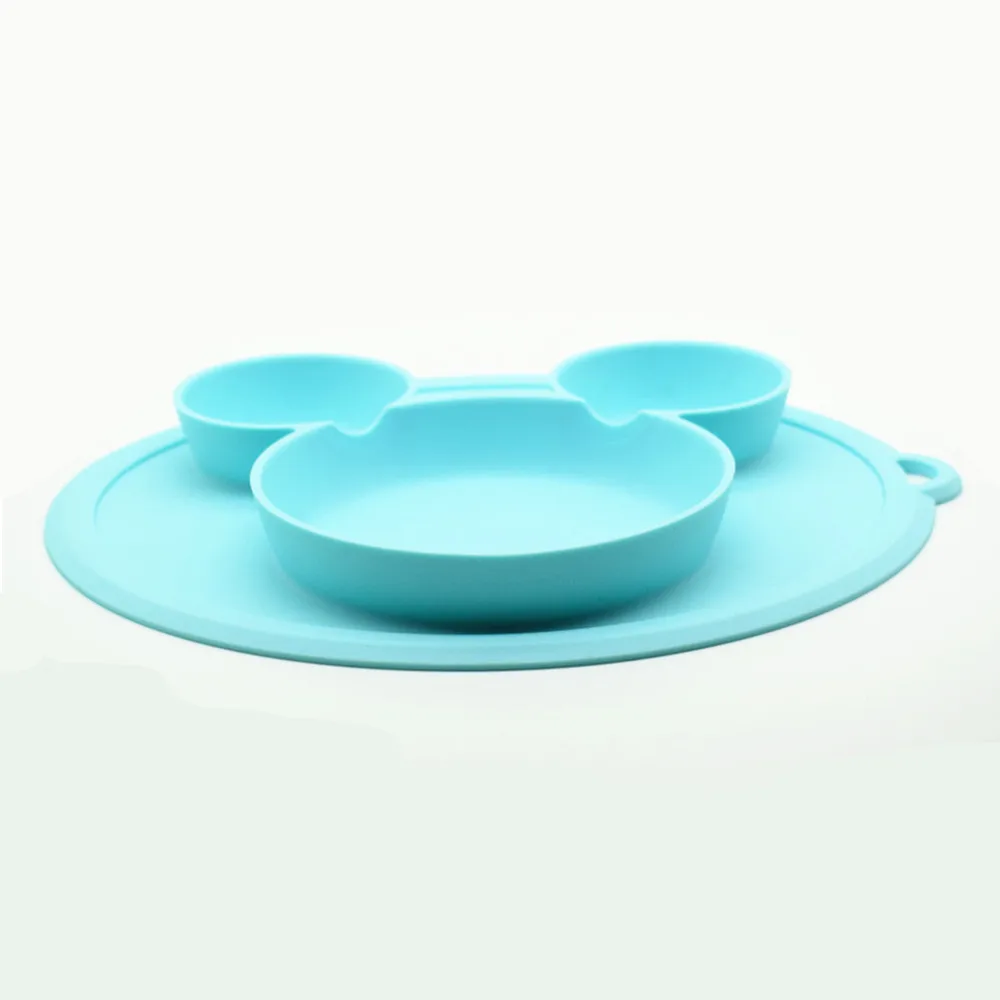Plate for Kids with Silicone Baby Bowl Suction BPA Free Feeding Tableware Children Dining Dishes |