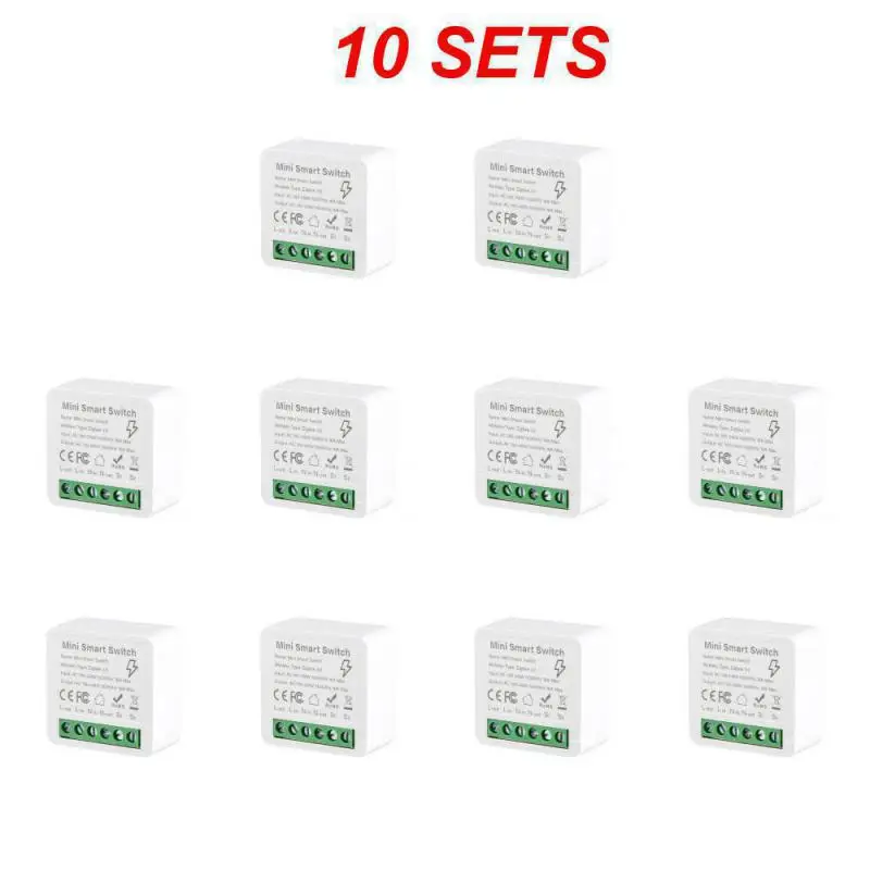 

1-10 шт. TUYA 16A Zigbee Mini Smart Switch Модуль с измерением мощности Умный дом Таймер-переключатель Работа с Smart Life Alexa Google