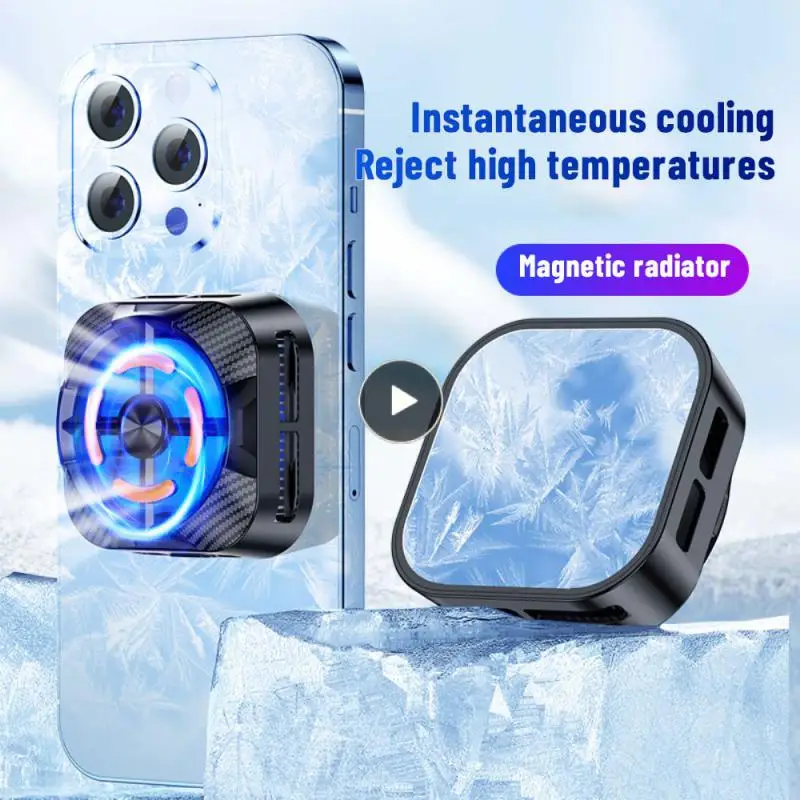 

Portable Mobile Phone Cooler Magnetic Suction Cell Phone Cooling Fan Type-c Stable Cooling Fan Radiator Office Accessories