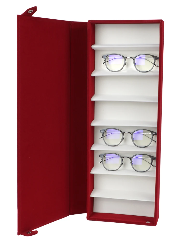 

Fashion Stowing Tidying Glasses Storage Box Eyeglasses Storage Display Dustproof Home Storage Container 8 slot