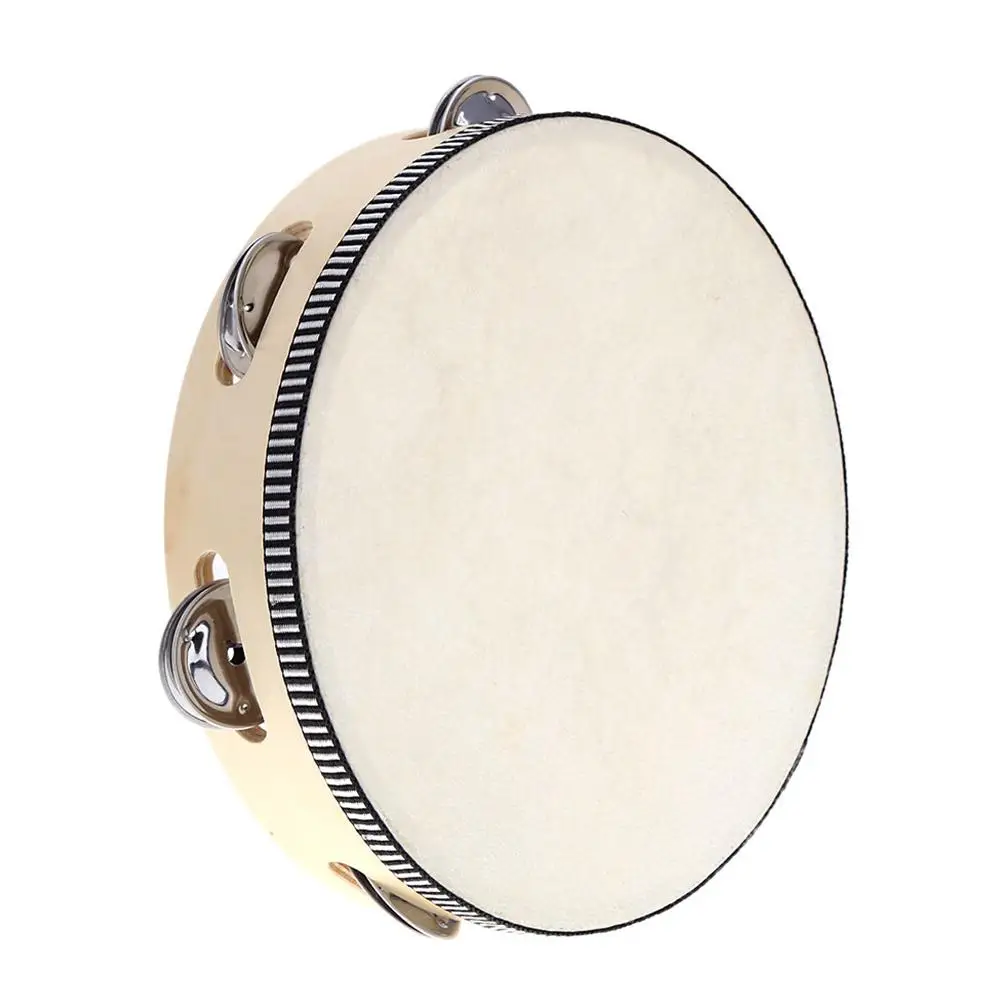 

Tambourine Percussion Drum for Kids & Children 8 inch Hand Held Drum Bell Wood Percussion Gift Musical Educational Instrument