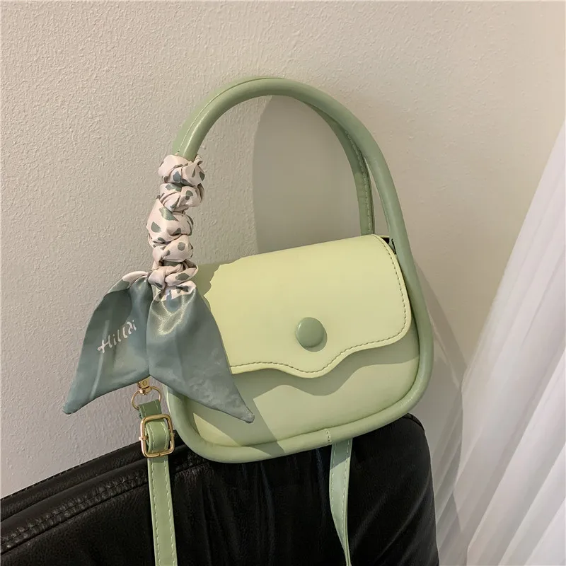 

Leisure Simple Color Contrast Saddle Bag Female 2023 New Tide Fashion Niche Everything Single Shoulder Crossbody Bag Female Bag