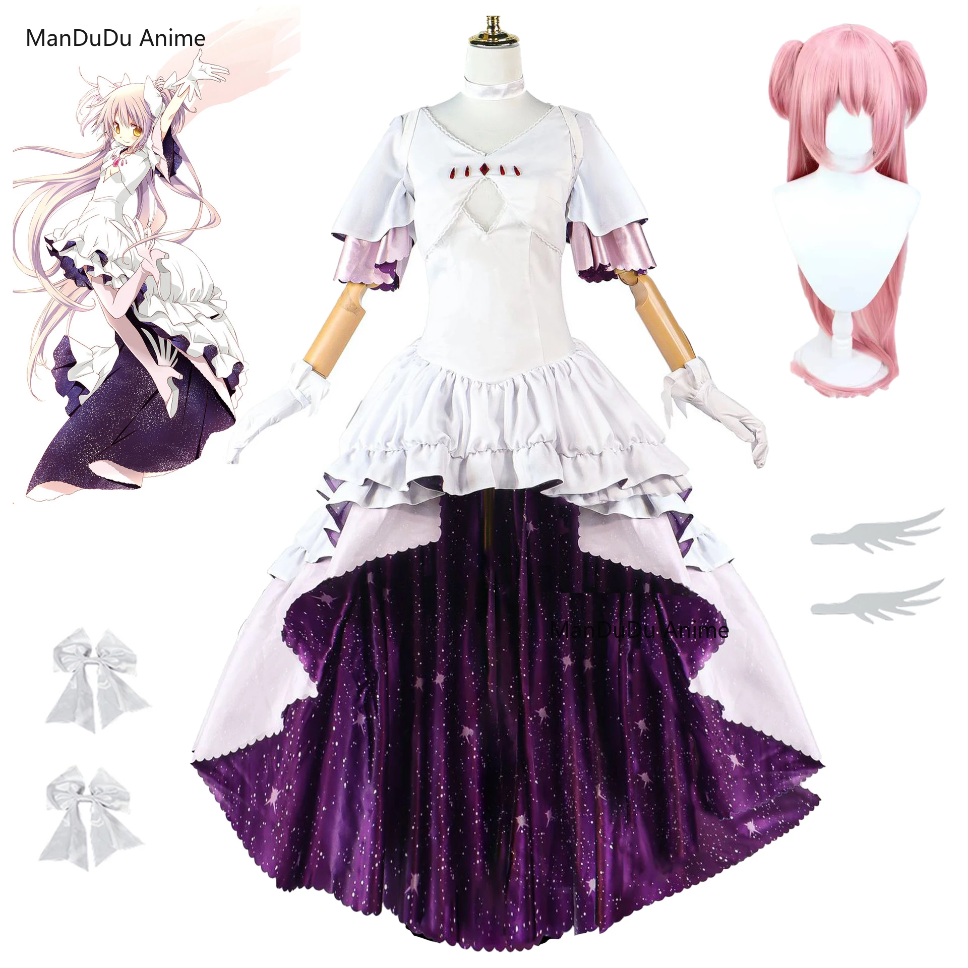 

Anime Puella Magi Madoka Magica Cosplay Costume for Halloween Carnival Party Madoka Cosplay Anime Full Set God Battledress Cos