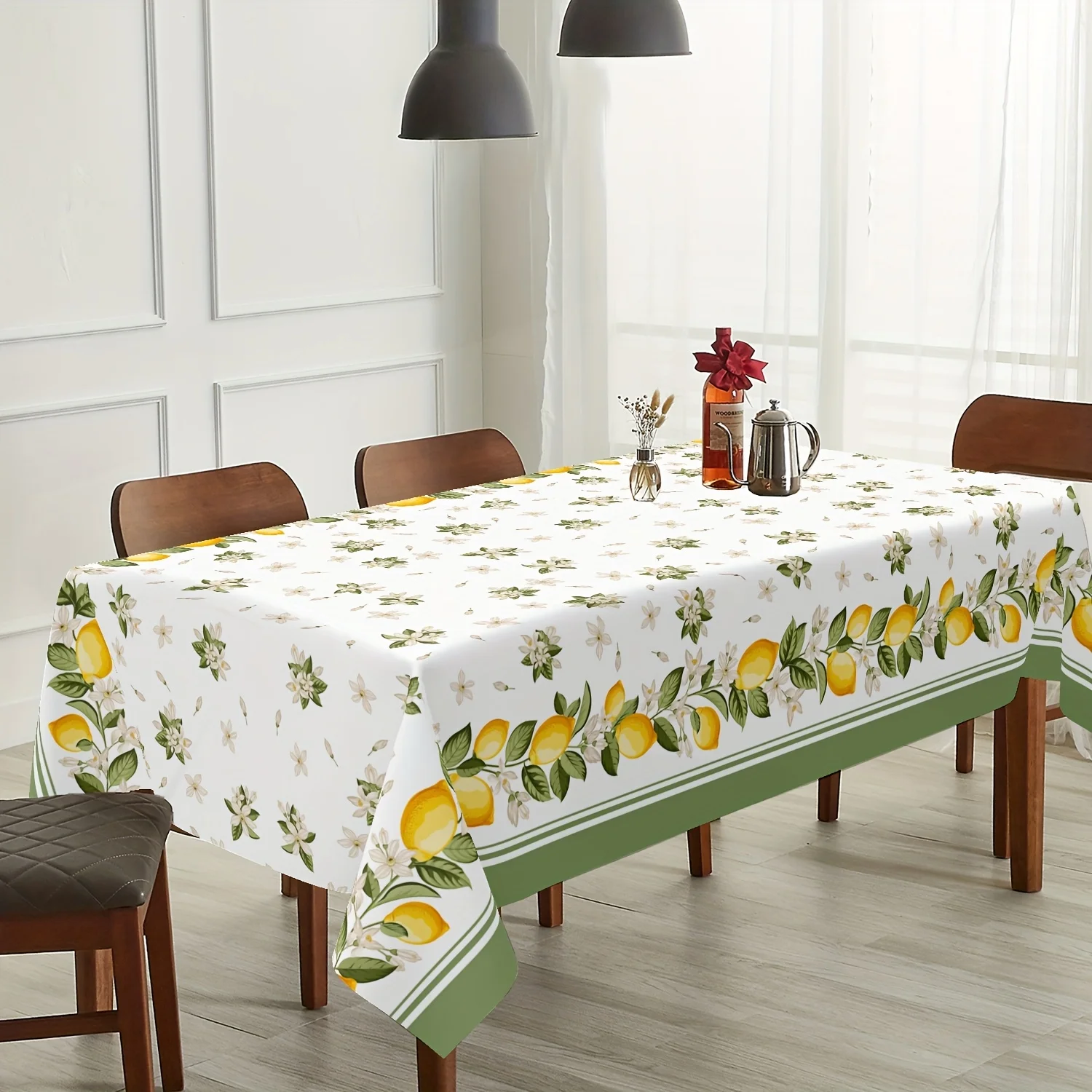 

Прямоугольная скатерть Lemon Floral 100% Полиэстер