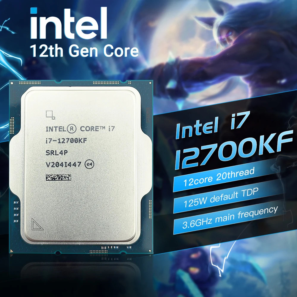 Intel Core i7 12700KF 12-ядерный 20-поточный процессор 10 нм L3 = 25M 125 Вт LGA 1700 новый без