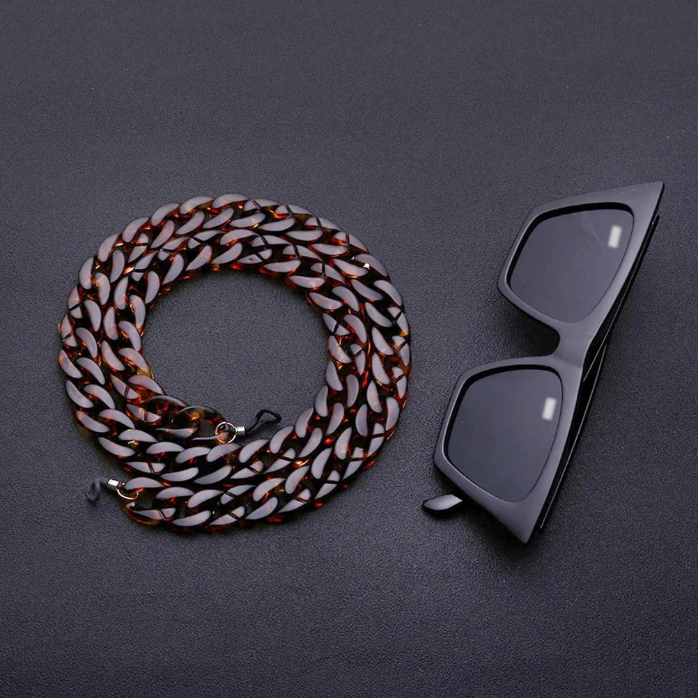 

Anti-slip Eyeglass Chain PVC Personalized Adjustable Glasses Necklace Tortoise-shell Texture Universal Sport Sunglasses
