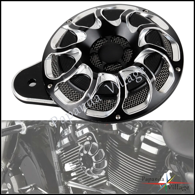 

Black/Chrome Aluminum Horn Speaker Cover Assembly For Harley Touring Road King 91-17 Sportster XL 07-18 Motorcycle Accessories